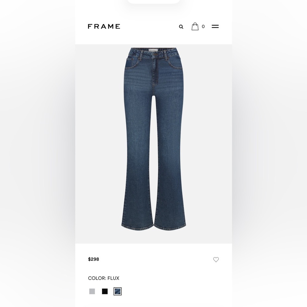 Frame Denim Bootcut Jeans in Flux Blue